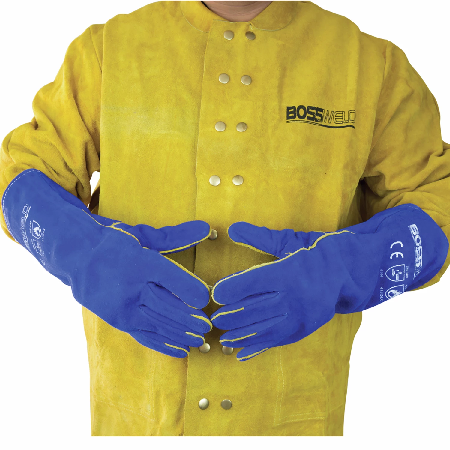 Best Pirce π Australia Only - Bossweld 16" Blue Welding Gloves π 4 Best Pirce π Australia Only - Bossweld 16" Blue Welding Gloves π - Image 2