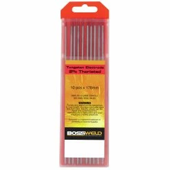 Budget ⌛ Australia Only - Bossweld 3.2mm 2% Thoriated Tungsten Electrode - 10 Pack Other 👏